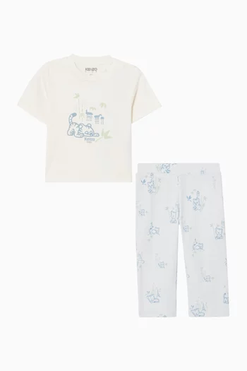 Logo-print T-shirt & Pants Set