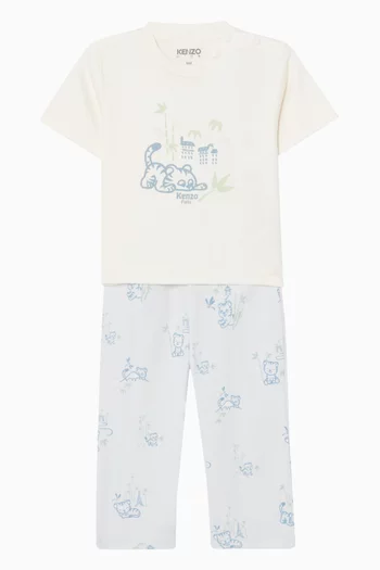 Logo-print T-shirt & Pants Set