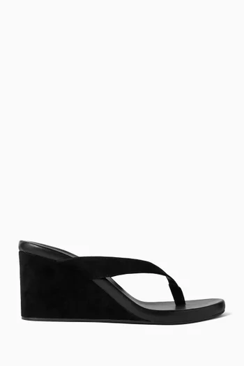 Avanti 85 Thong Platform Sandals in Suede