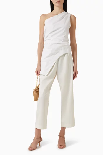 Reimagined One Shoulder Top in Cotton