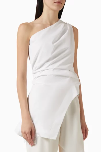 Reimagined One Shoulder Top in Cotton