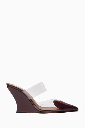 Le Cœur 90 Wedge Mules in Patent Leather