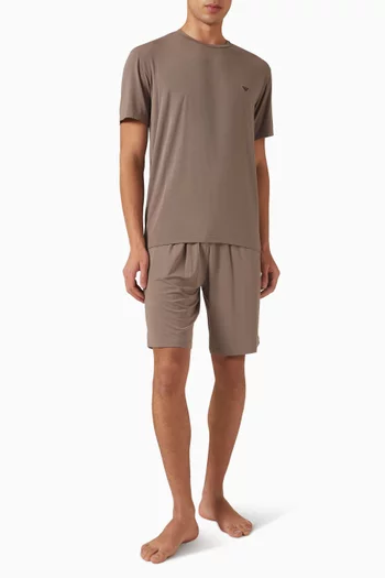 Short Pyjama Set in Modal-blend