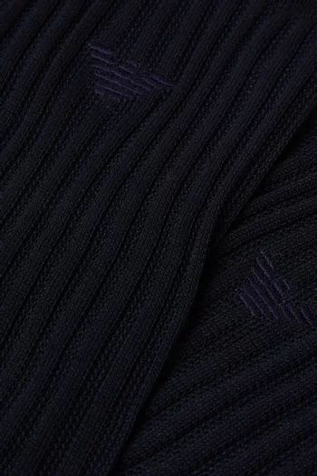 Logo Ankle Socks in Ribbed-knit
