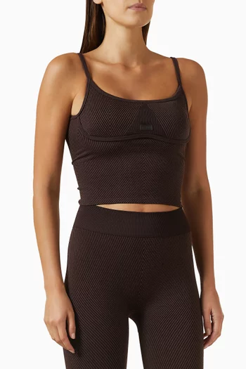 Sculpt Seamless Contrast Rib Bra