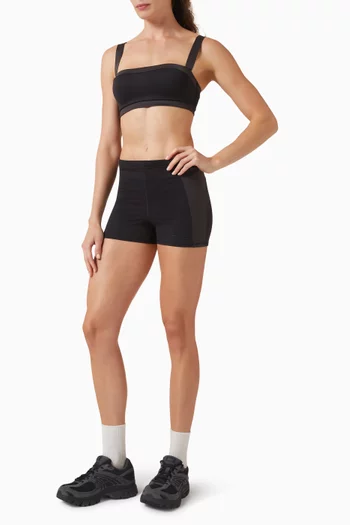 Matte Shine Mix Straight Neck Bra