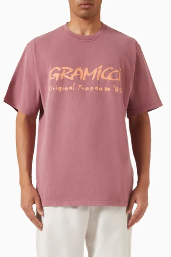 Freedom Pigment Dyed T-shirt in Cotton-jersey