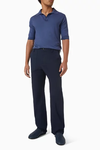 Bird Embroidered Pants in Cotton