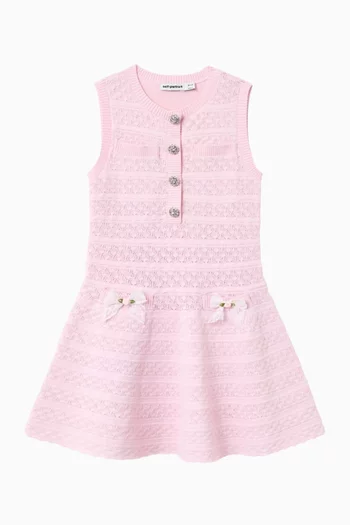 Lace Bow Dress in Knit