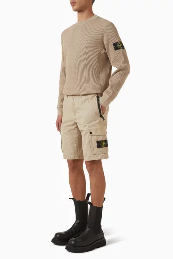 Slim-fit Cargo Shorts in Cotton-canvas