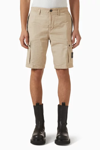 Slim-fit Cargo Shorts in Cotton-canvas