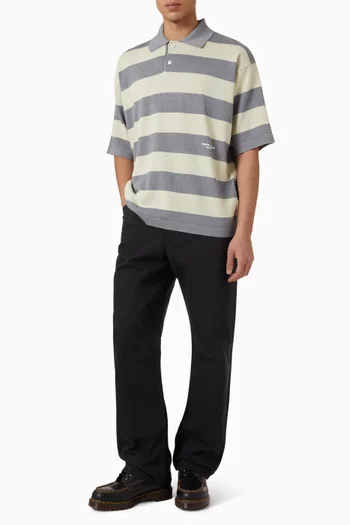 Marina Striped Oversized Polo Shirt
