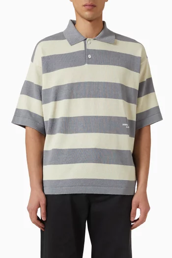 Marina Striped Oversized Polo Shirt