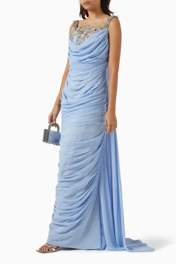 Ruched Gown in Chiffon