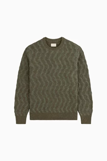 Linen Blend Cable Knit Sweater