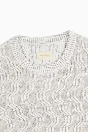 Linen Blend Cable Knit Sweater