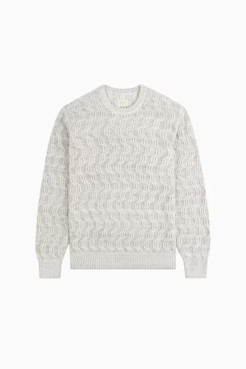Linen Blend Cable Knit Sweater