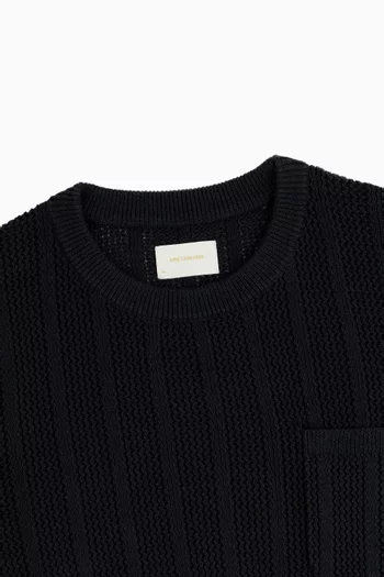 Racking Stitch Crewneck Sweater