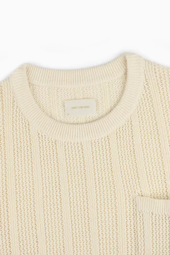Racking Stitch Crewneck Sweater