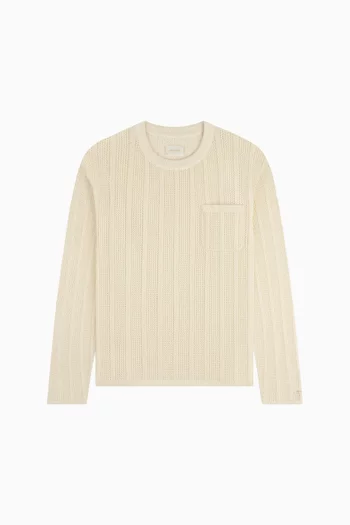 Racking Stitch Crewneck Sweater