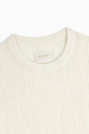 Merino Wool Eyelet Tee