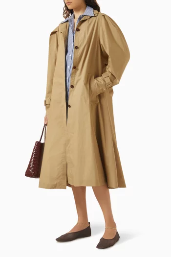 Chet Trench Coat in Light Cotton