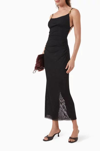 Lorena Open-back Dress in Mesh