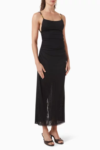 Lorena Open-back Dress in Mesh