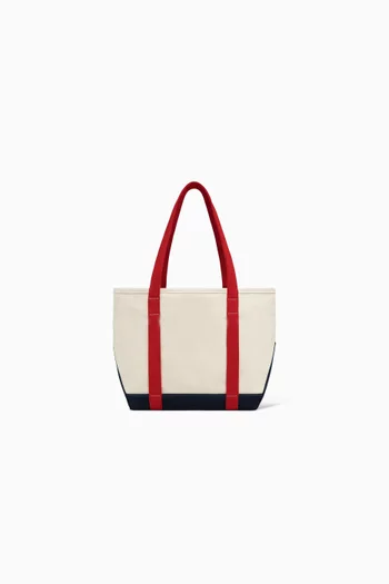 Small Crest Contrast Tote Bag