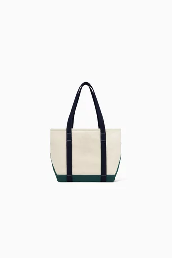 Small Crest Contrast Tote Bag