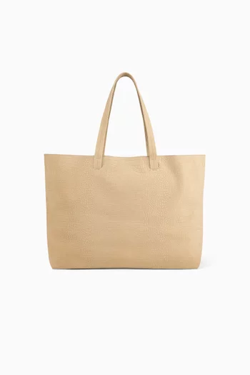 Croc-Embossed Nubuck Tote Bag