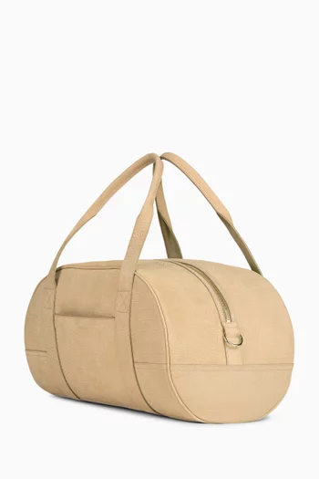 Croc-Embossed Nubuck Duffle