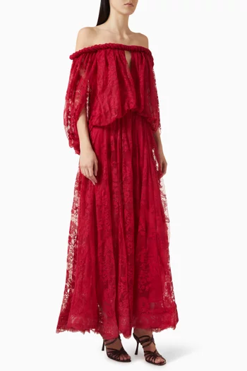 Luna Billow Gown in Lace