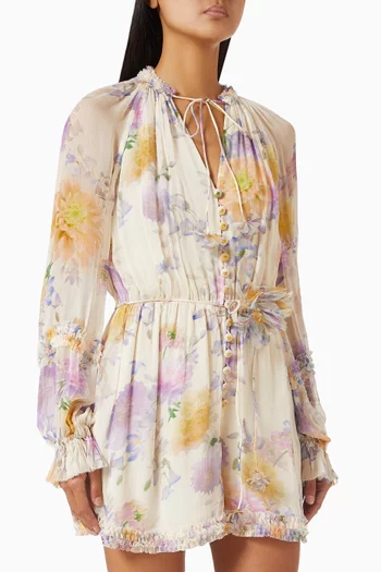 Luna Ruffle Playsuit in Viscose