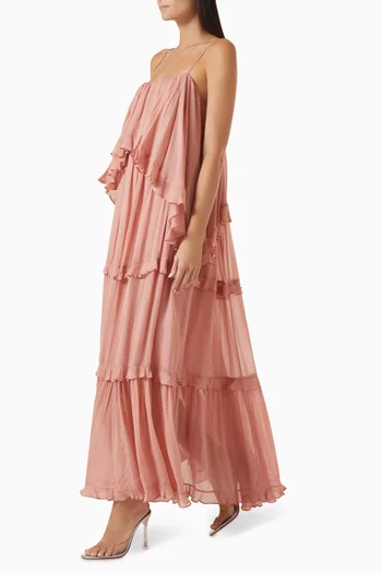 Luna Frilled Slip Maxi Dress