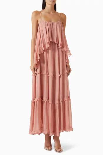 Luna Frilled Slip Maxi Dress