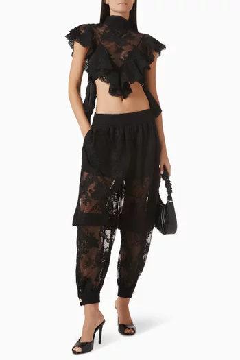 Luna Harem Pants in Lace