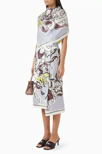 Printed Skirt in Satin
