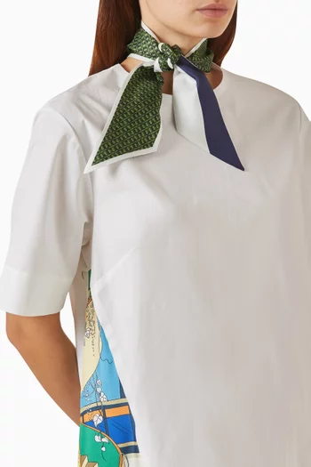 T Link Ribbon Tie in Silk-twill