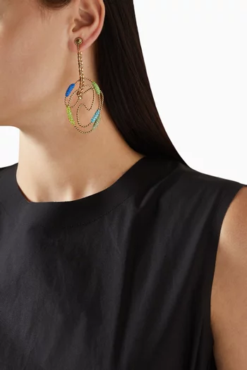 Swirl Hoop Clip-on Earrings in 18kt Gold-plated Brass