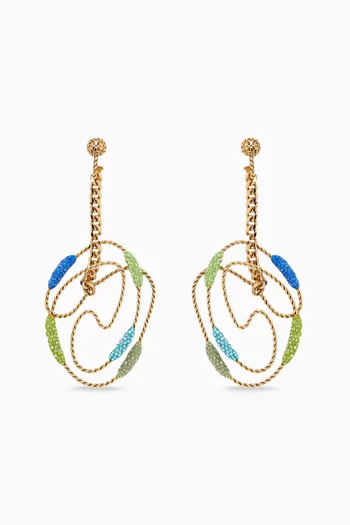 Swirl Hoop Clip-on Earrings in 18kt Gold-plated Brass