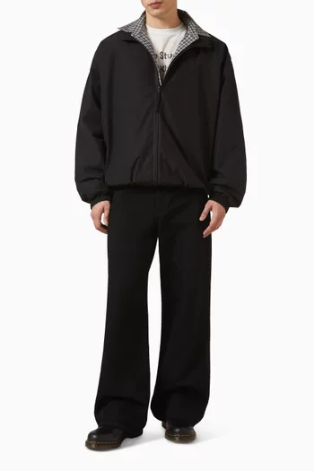 Technical Logo Jacket in Nylon & Cotton