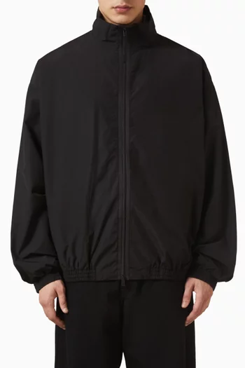Technical Logo Jacket in Nylon & Cotton