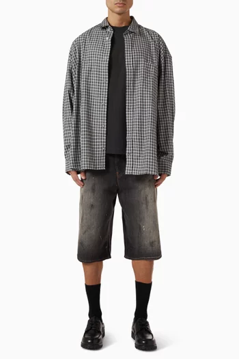 Flannel Button Up Shirt in Cotton
