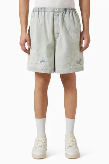 Distressed Shorts in Denim