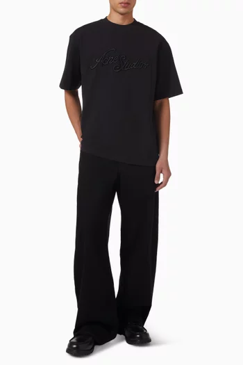 Logo Embroidered T-shirt in Cotton