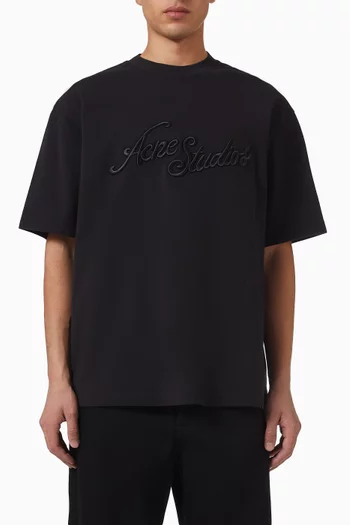 Logo Embroidered T-shirt in Cotton