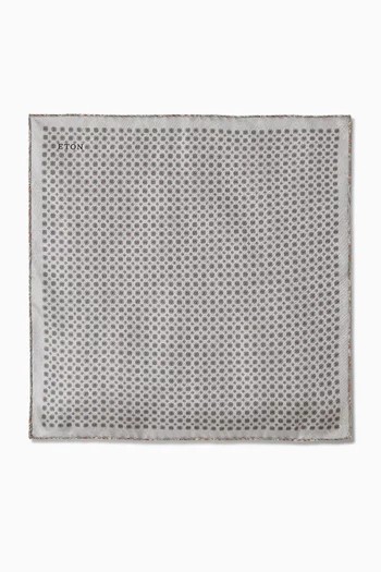 Double-printed Pocket Square in Silk
