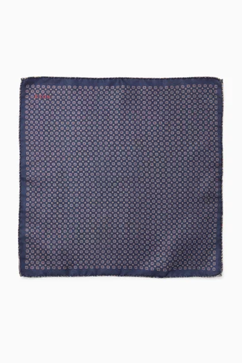 Double-printed Pocket Square in Silk