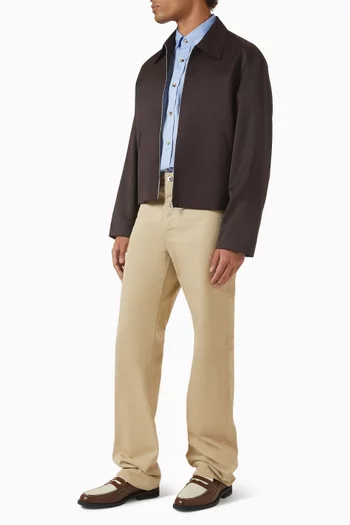Solid Signature Oxford Shirt in Cotton